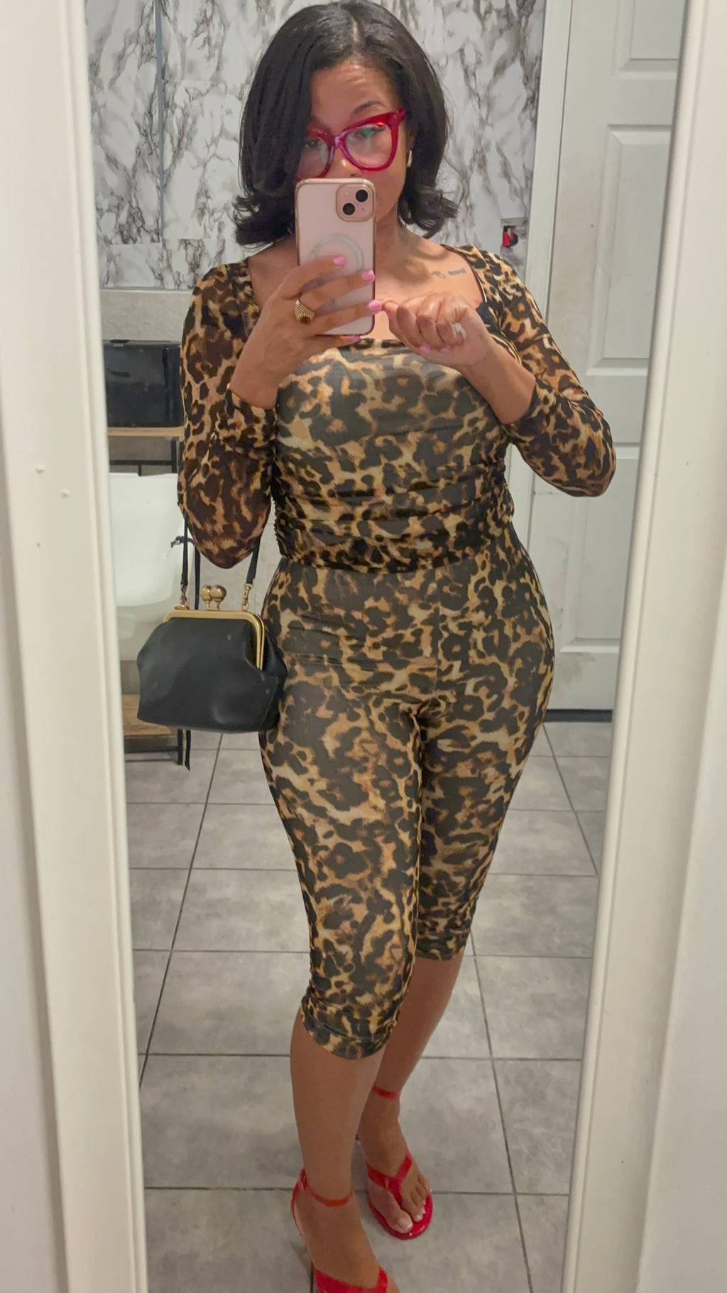 Leopard Print Two-Piece Set