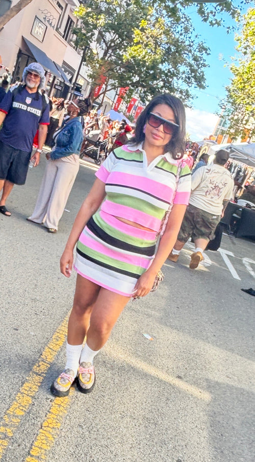 Candy Stripe Two-Piece Set