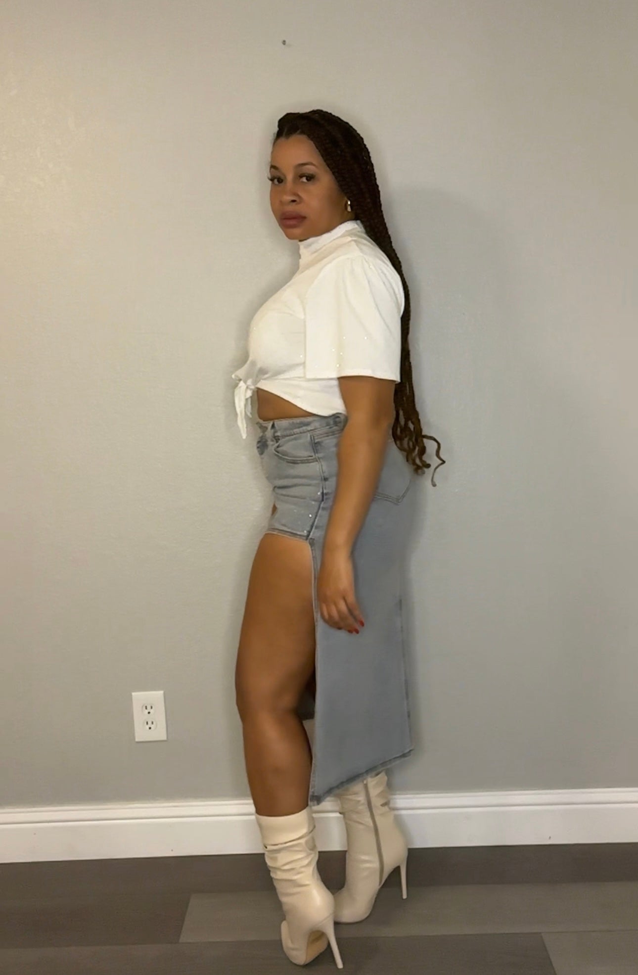 Studded White Top