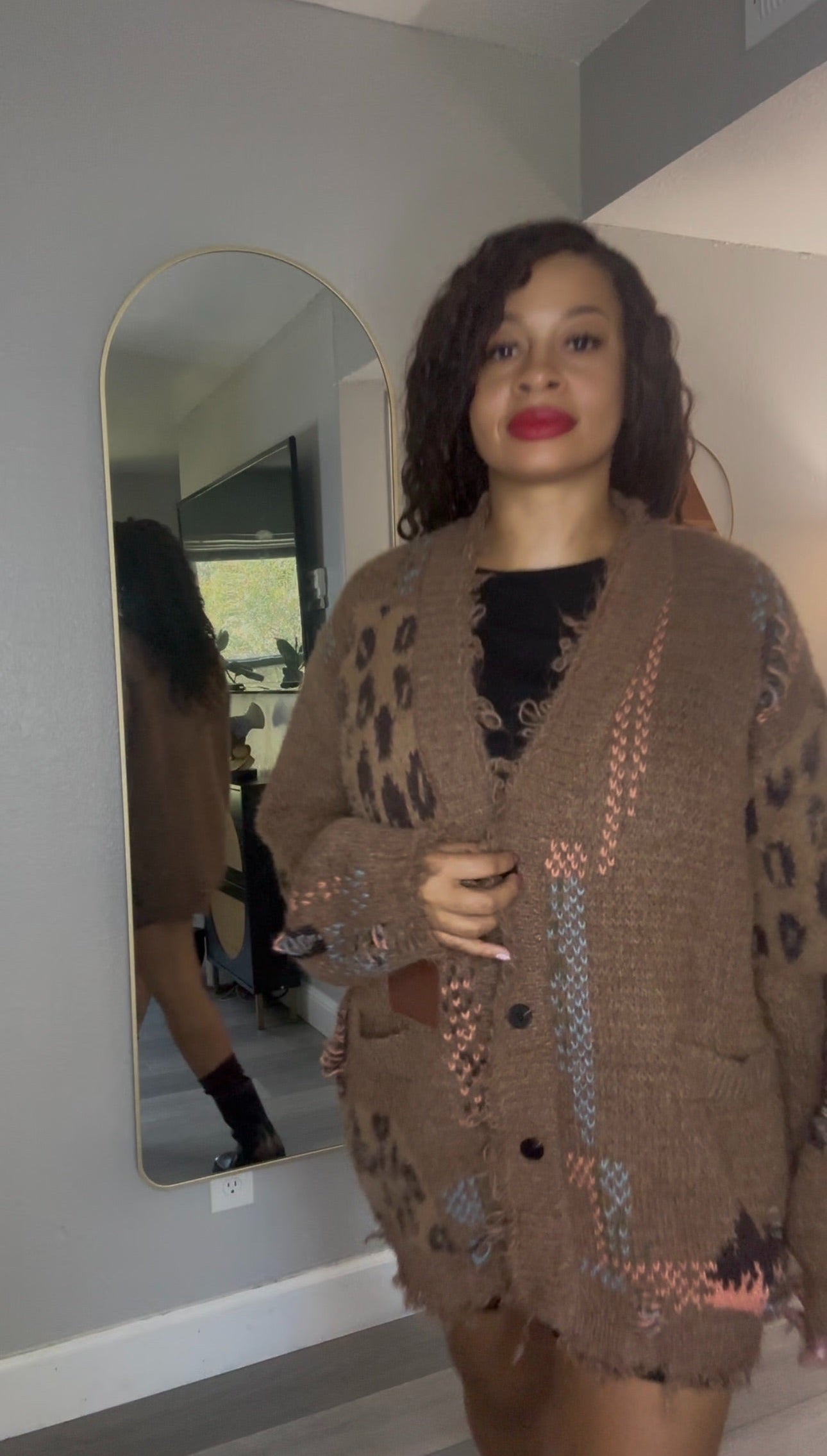 Cheetah knit Sweater