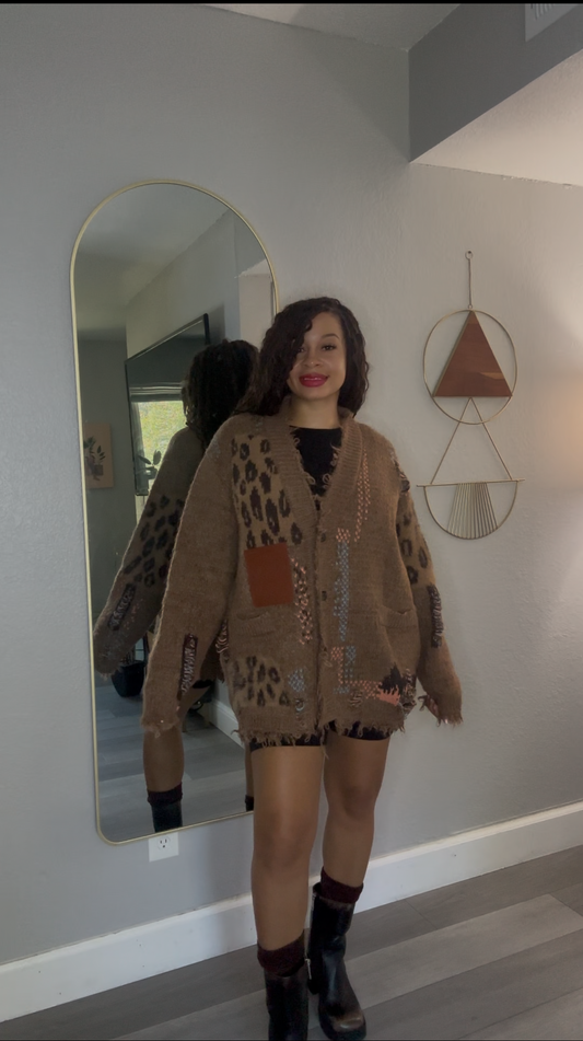 Cheetah knit Sweater