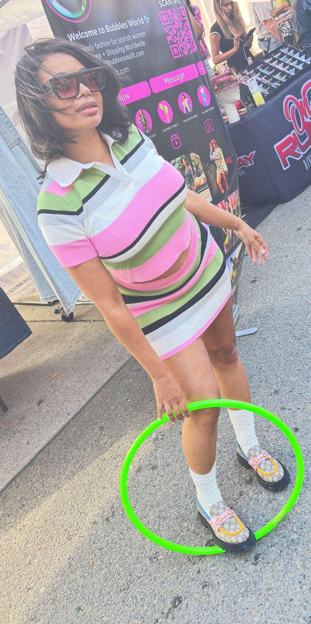 Candy Stripe Two-Piece Set