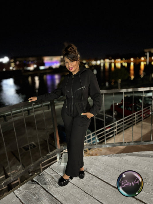 Cozy All Black Jumpsuit