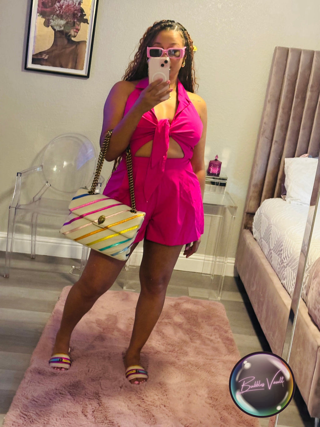 Backless Halter  Romper Shorts