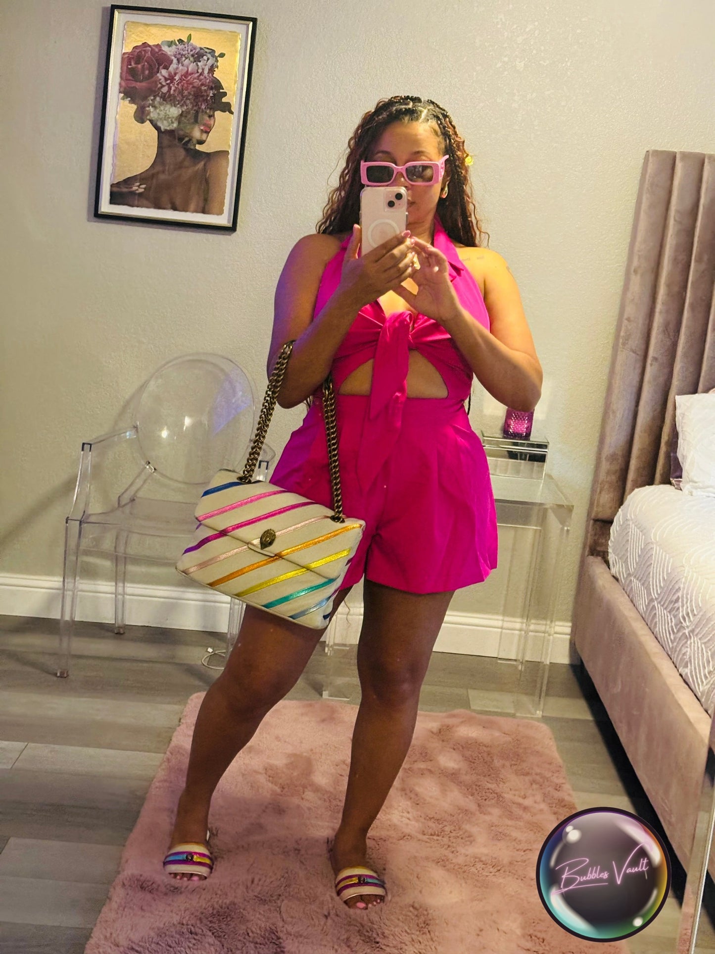 Backless Halter  Romper Shorts