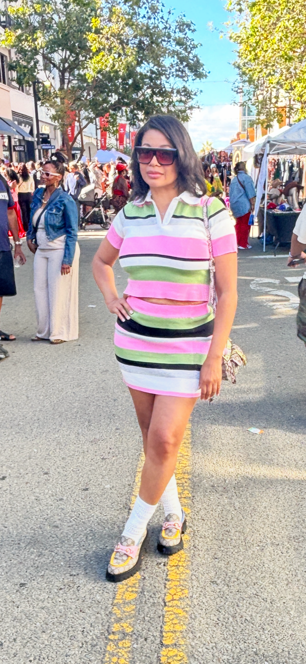 Candy Stripe Two-Piece Set