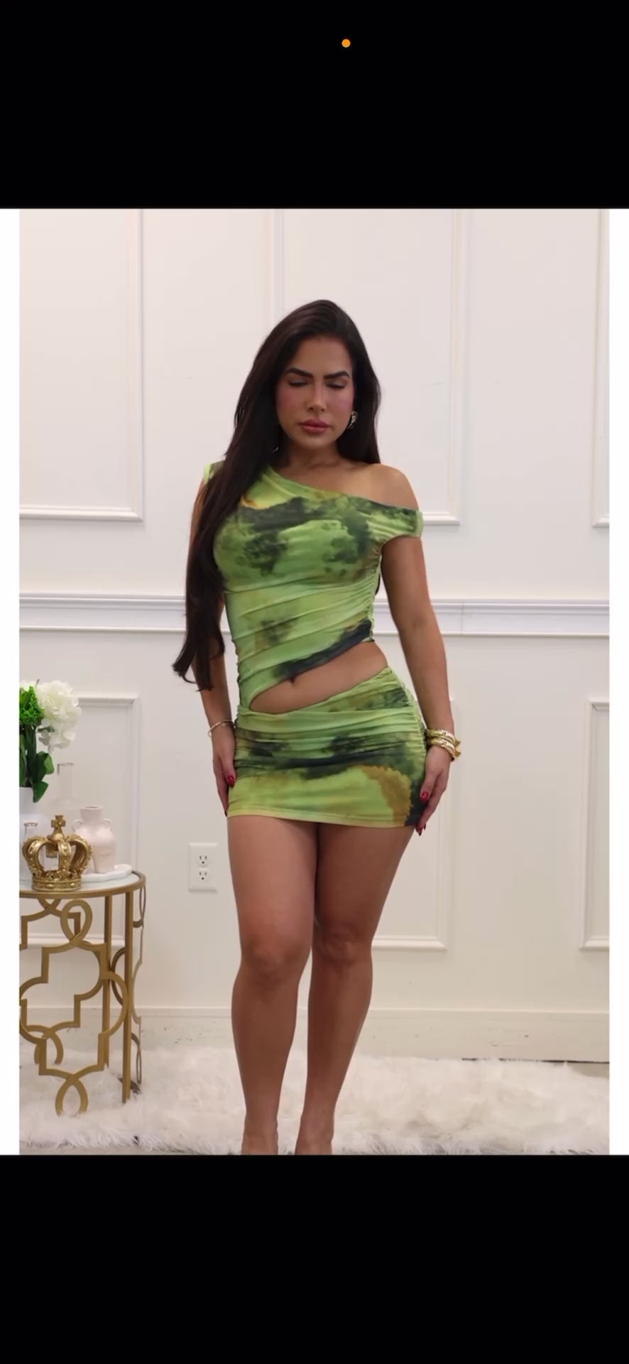 Green Tie-Dye - Tropical Temptation Oasis Drape Dress